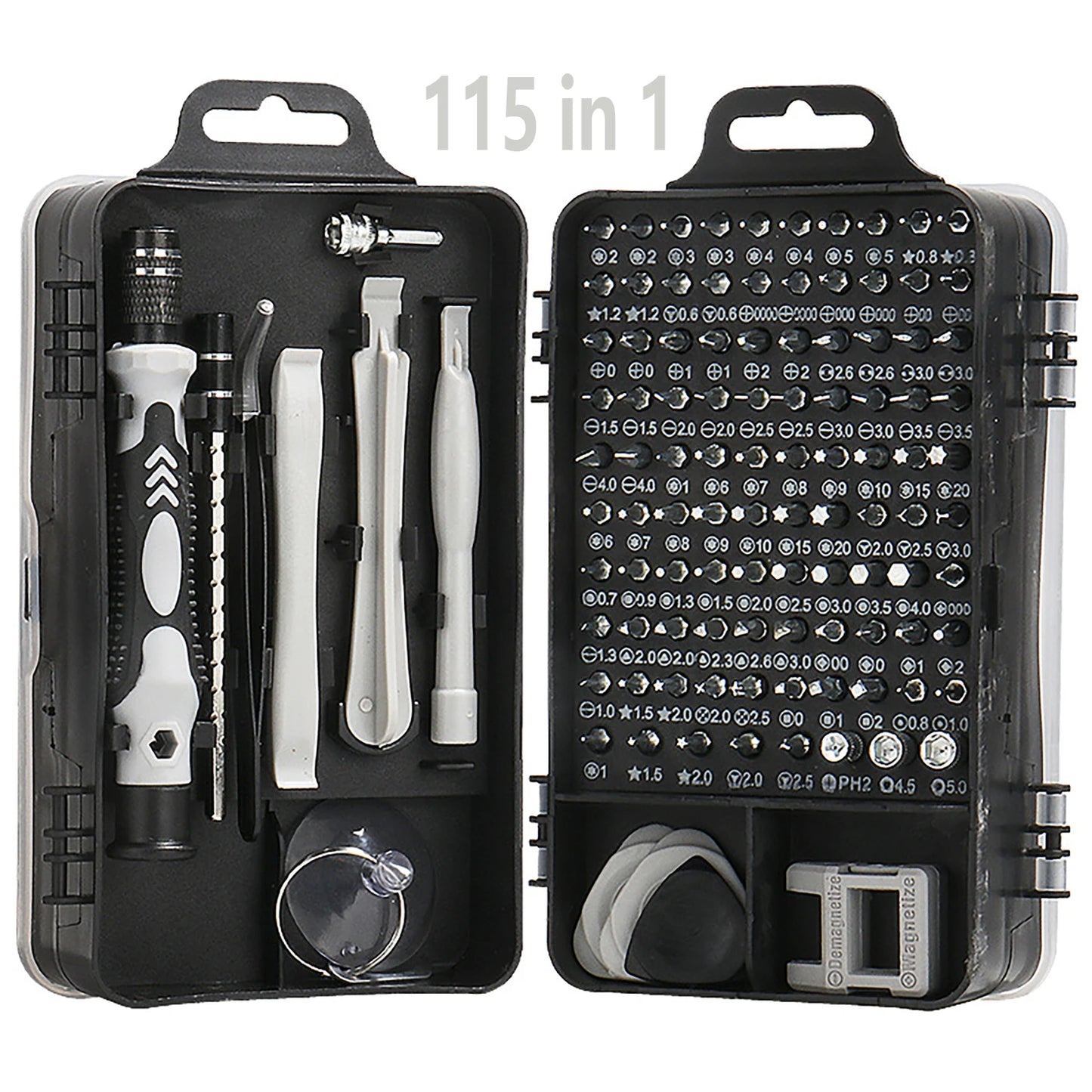 115-in-1 Precision Screwdriver Set, Professional Multi-Functional Repair Tool, with 98 Magnetic Screwdriver Bits, Suitable for iPhone and Glasses