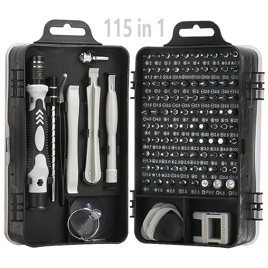 115-in-1 Precision Screwdriver Set, Professional Multi-Functional Repair Tool, with 98 Magnetic Screwdriver Bits, Suitable for iPhone and Glasses
