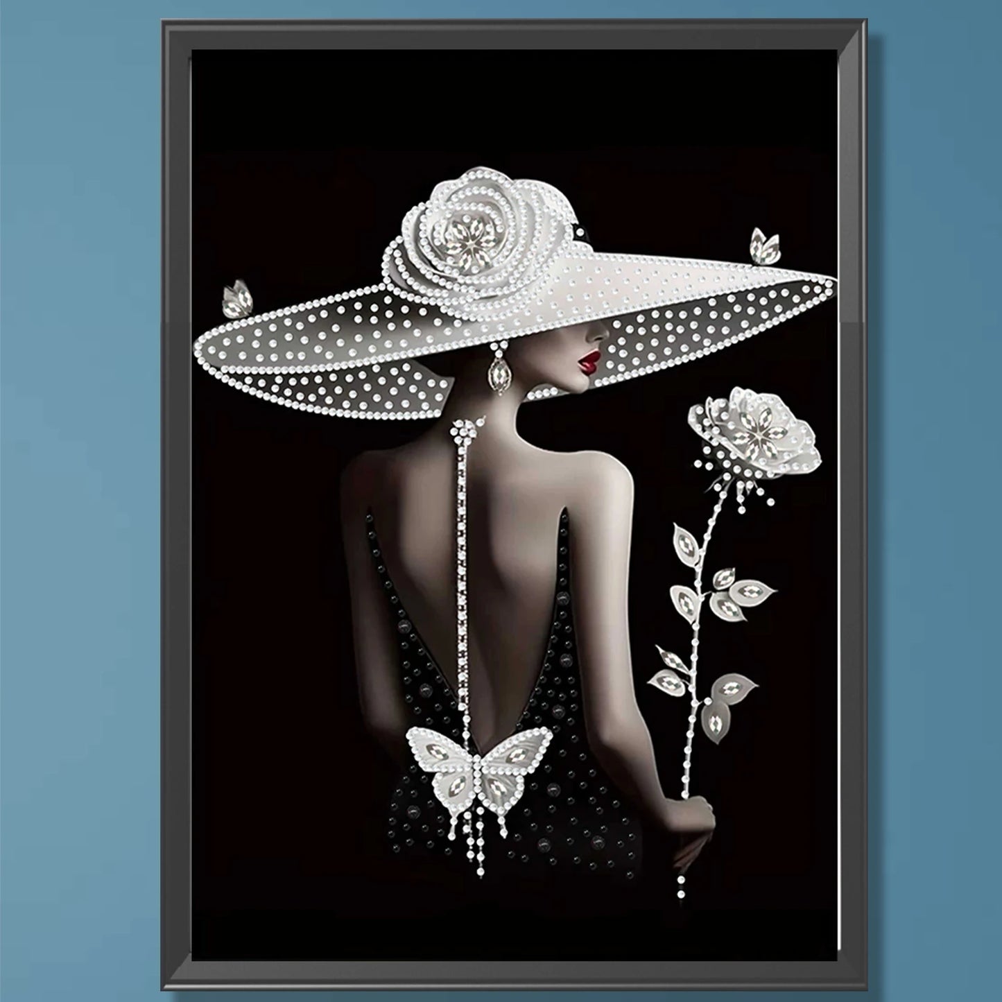Beauty Special Shaped 5D DIY Partial Drill Diamond Art Kit for Adults Beginners Home Decor Crystal Diamond Art 11.81x15.75inch