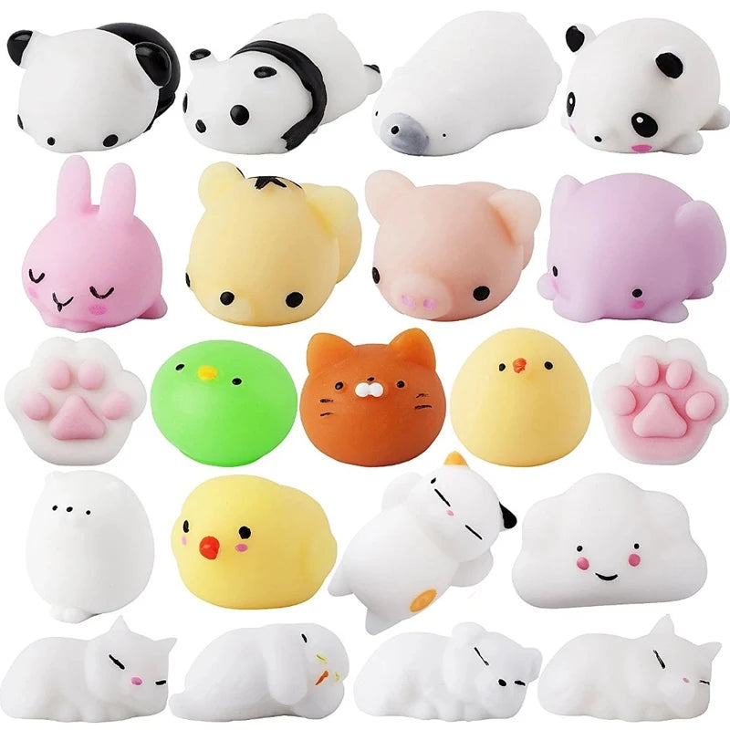 Mochi Squishy Toy Cute Animals Fidget Squeeze Stress Toys For Kids Funny Gift Birthday Party Favors Classroom Prizes