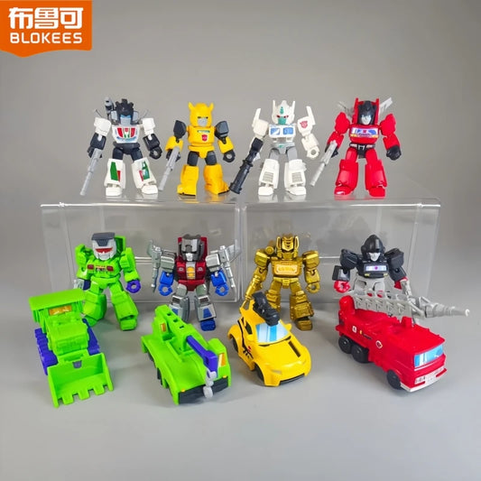Blokees Transformers Defender Series Starry Edition V2 Optimus Prime Megatron Starscream Bumblebee Assembly Blocks Toy Kid Gifts
