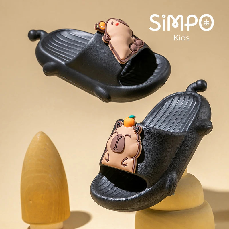 Capybara Children's Toddler Slides Light Weight And Wear Resistance House Slippers For Boys Girls Outdoor Casual Footwear Summer