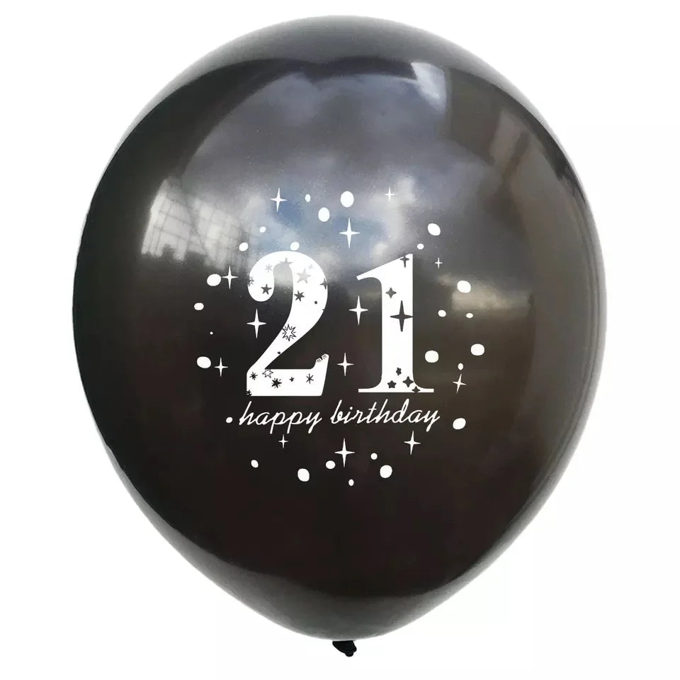 18 21 30 40 Year Happy Birthday Paper Banners Birthday Party Decorations Adult Black Gold Anniversary Party Supplies Photo Props