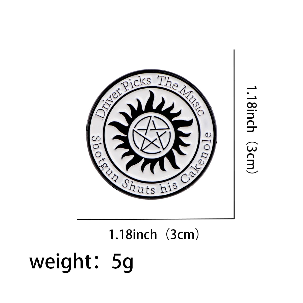Classic TV Show Supernatural Brooches for Women Lapel Pins Badges on Backpack Clothing Accessories Creative Jewelry Fans Gift