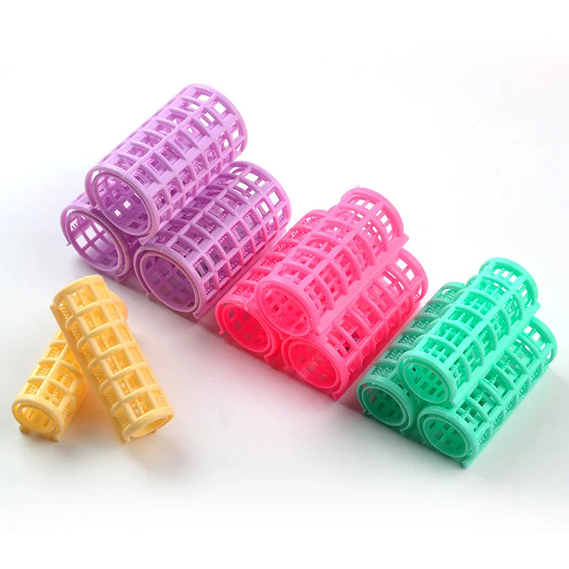 6-14pcs/set Heatless Hair Curler Rollers Large Grip Clips Lazy Curlers Hairdressing DIY Hair Styling Tool for Women Random Color