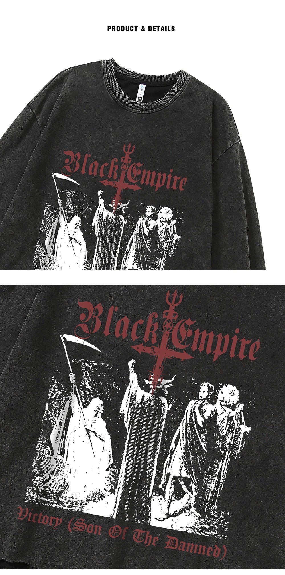 Black Goth Ripped Holes Retro Unisex Oversize Thin Sweatshirts T Shirt Women Men Hoodies Y2k Grunge Clothes Cotton Harajuku Tops