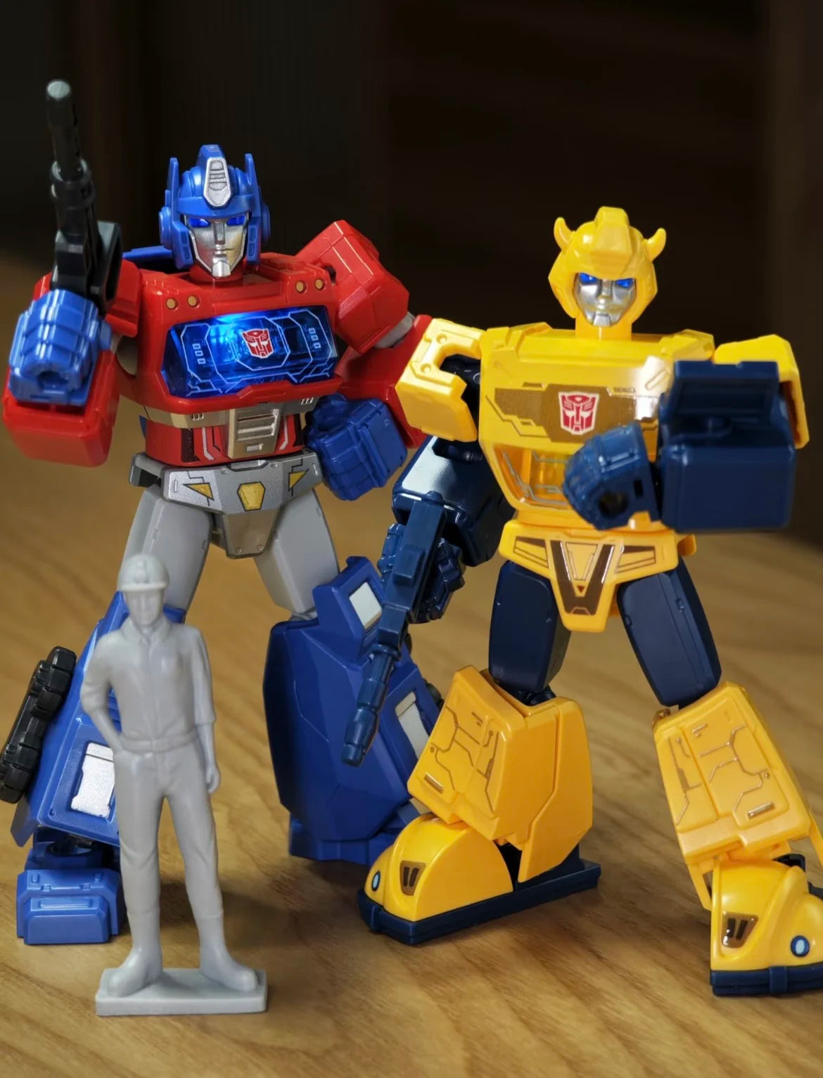 Blokees Transformers One Anime Movies Optimus Prime Bumblebee Starscream Soundwave Shockwave Cartoon Anime Robot Assembled Toy