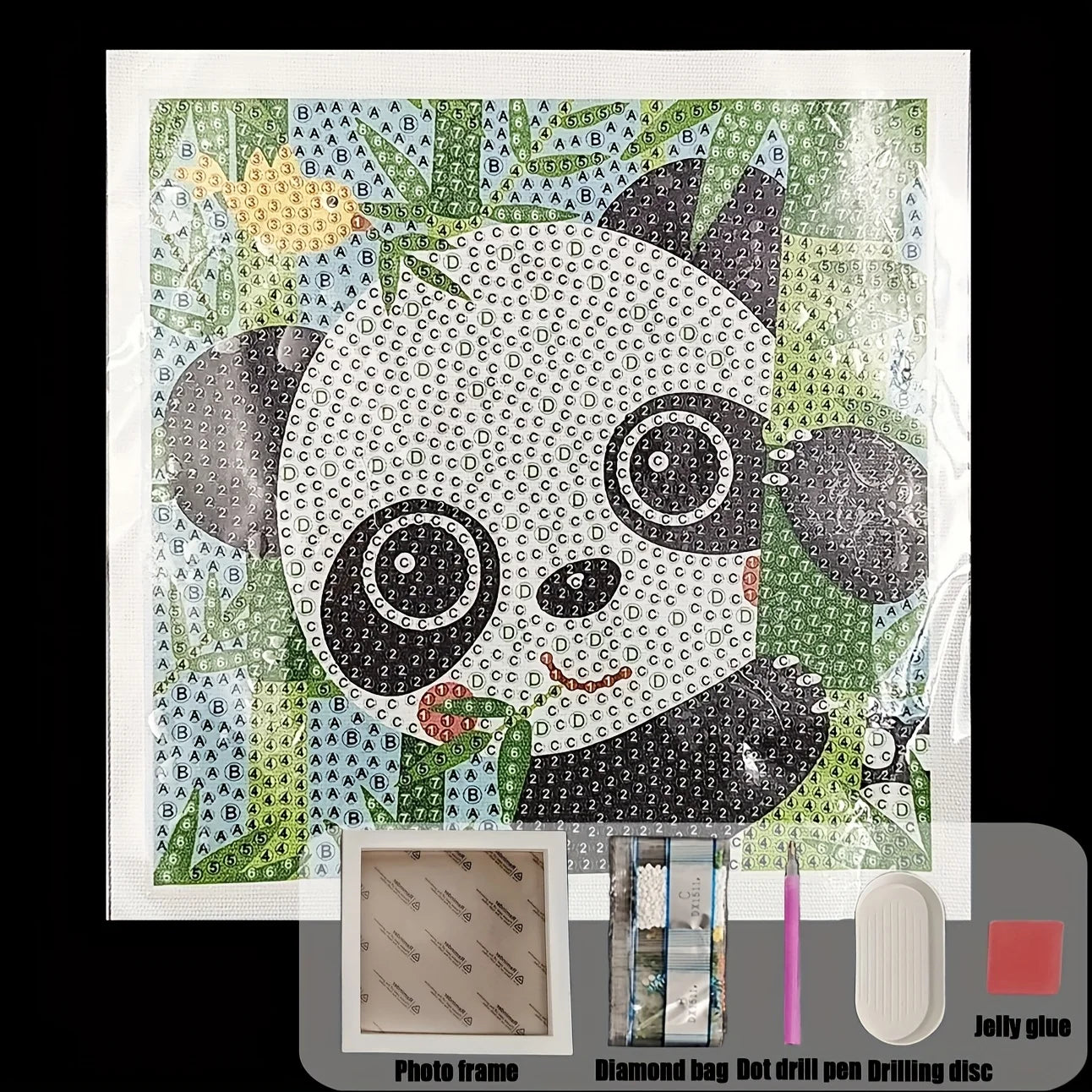 PandaCartoon Full Diamond Mosaic 5D DIY Cross Stitch Kits Diamond Art Home Decor with Frame
