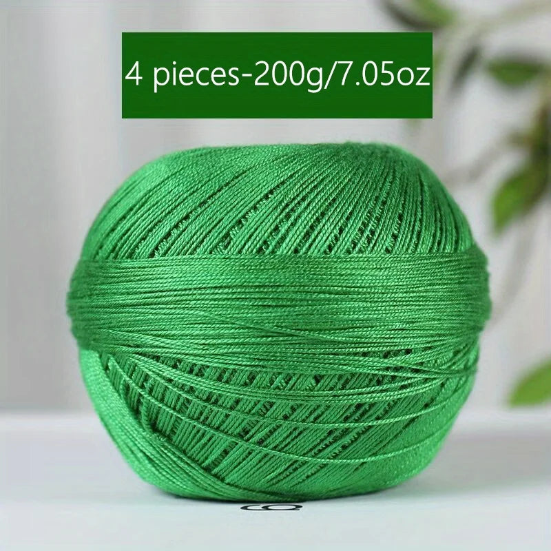 1PC Premium Mercerized Silk Lace Yarn Bundle-Soft, Durable, Vibrant Colors for DIY Knit & Crochet  Soft and Suitable for Summer