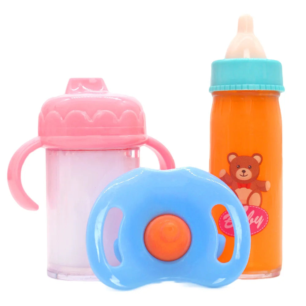 Doll Accessories Mini Diapers Milk Bottles Nipples Toothbrushes For 43CM Baby Doll&18Inch American Doll Accessories,DIY Toy Gift