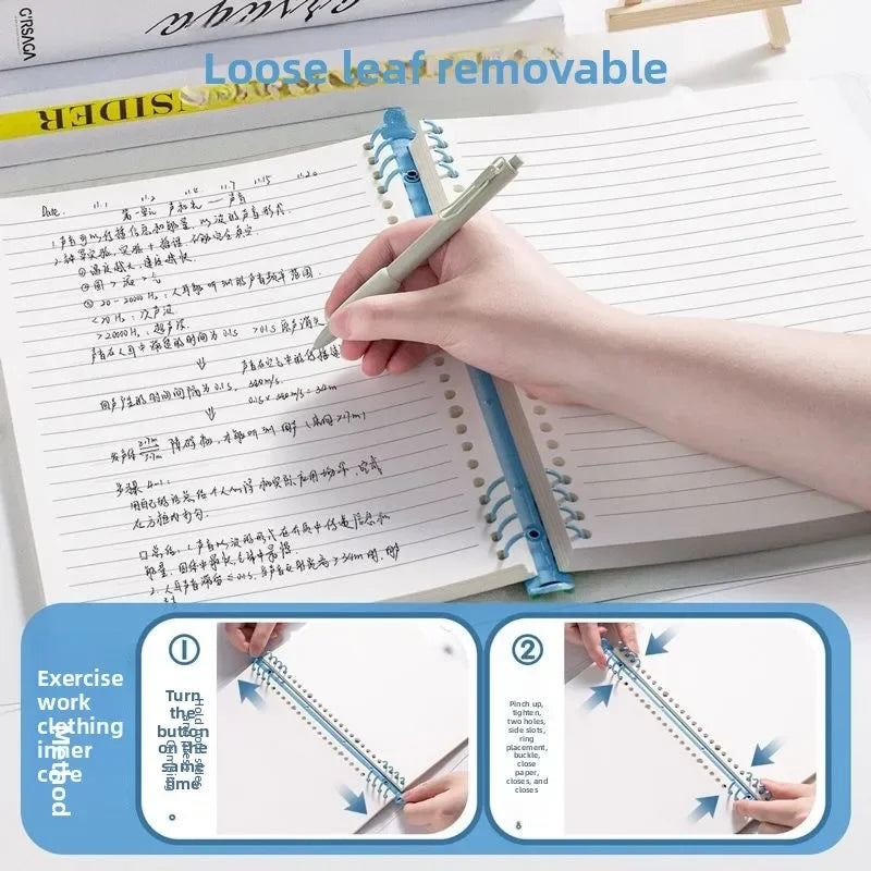 Simple Design 120 Pages A5 Loose Spiral Notebook
