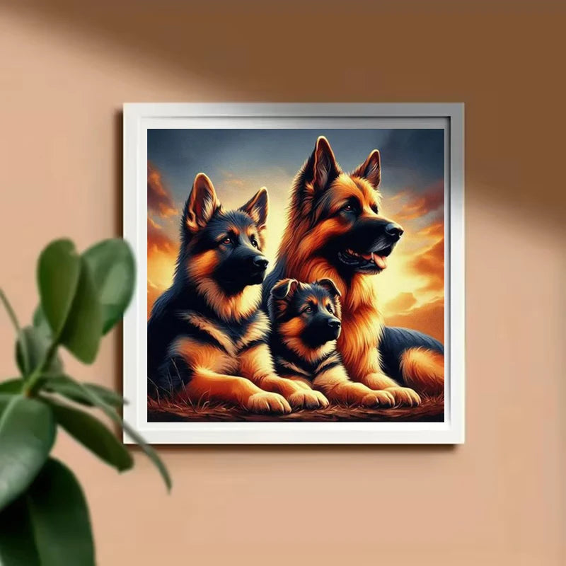 Puppy-5D Diamond Art Painting Kit, Full Round Diamond Art, Beginner Friendly, Suitable for Home or Office Wall Decoration, Avail