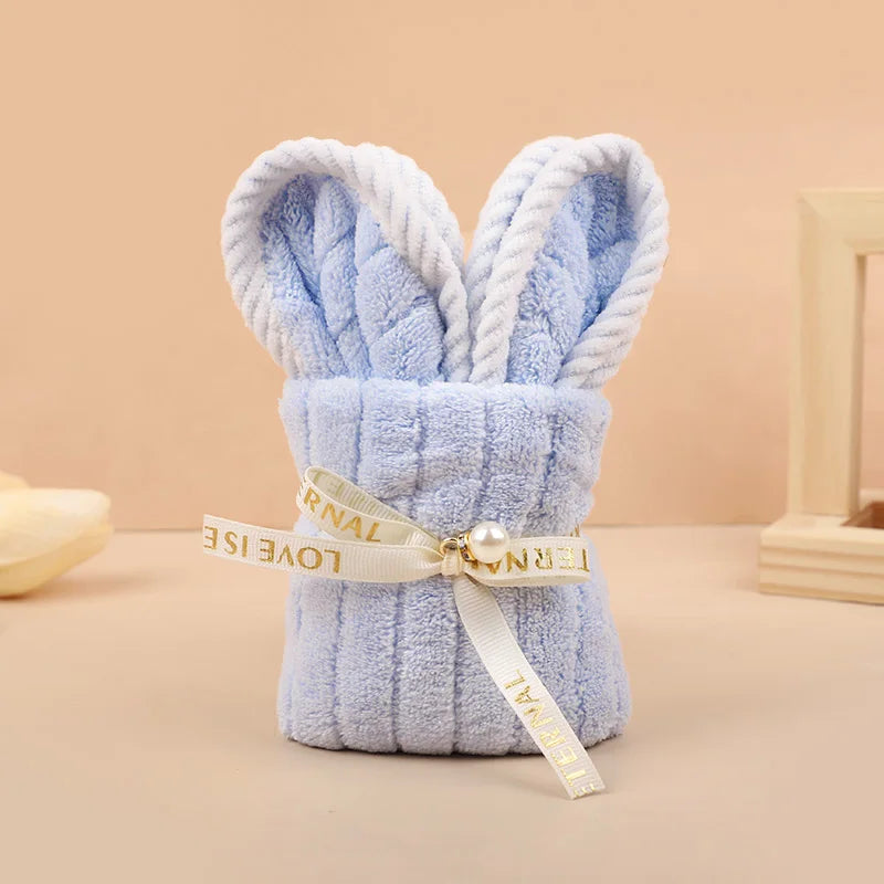 5Pcs Rabbit Towel Set Easter Gift Home Kitchen Bathroom Decor Supplies Wedding Baby Shower Kids Birthday Party Favors Guest Gift