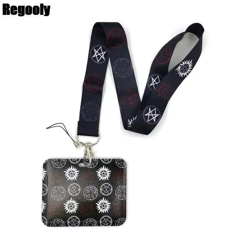 Supernatural SPN Fashion Women Card Holder Lanyard Colorful Badge Reel Nurse Doctor Student Exhibition ID Card Clip Badge Holder