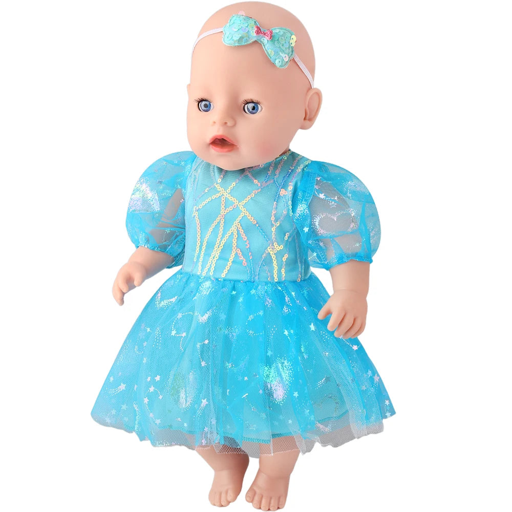 Cute Princess Tutu Skirt American 18 Inch Girl Doll Tulle Dress Children Toys Ours & Generation Dolls Cute Skirt Accessories