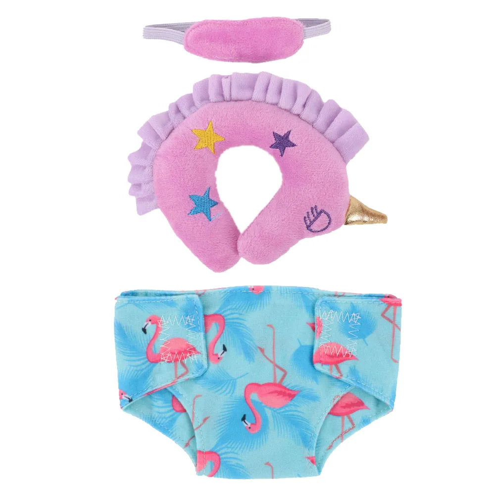 43cm Reborn New Born Baby Doll Clothes Unicorn Flamingo Fanny Cartoon Doll Accessories 18 inch Doll  Clothes American girl`s Toy