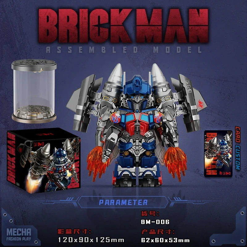 Transformers Optimus Prime Blocks MOC Small Grain Megatron Children's Assembly Toy Bumblebee Model Desktop Ornament Gift