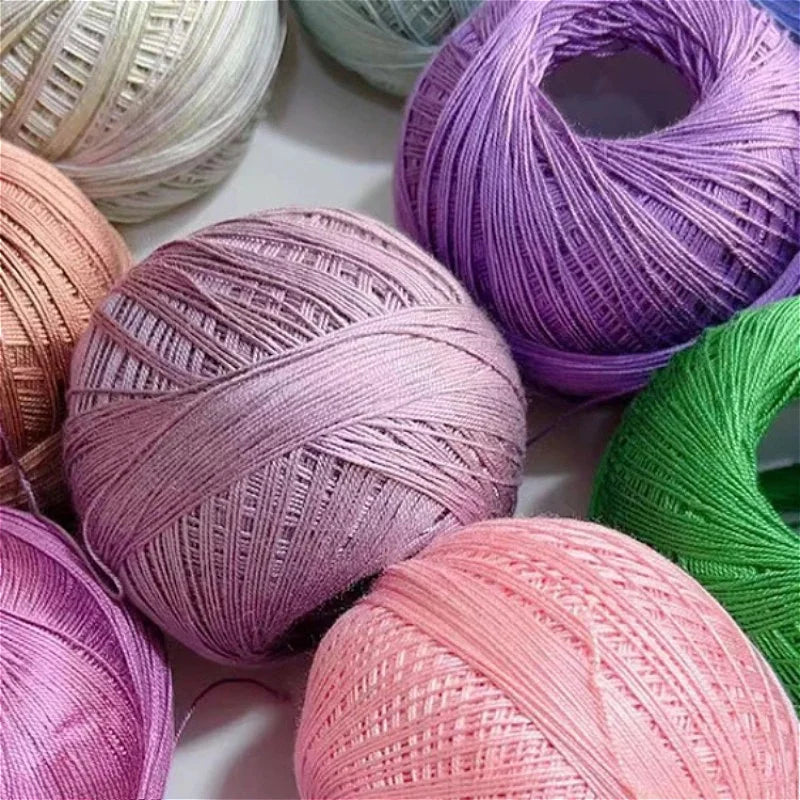 1PC Premium Mercerized Silk Lace Yarn Bundle-Soft, Durable, Vibrant Colors for DIY Knit & Crochet  Soft and Suitable for Summer