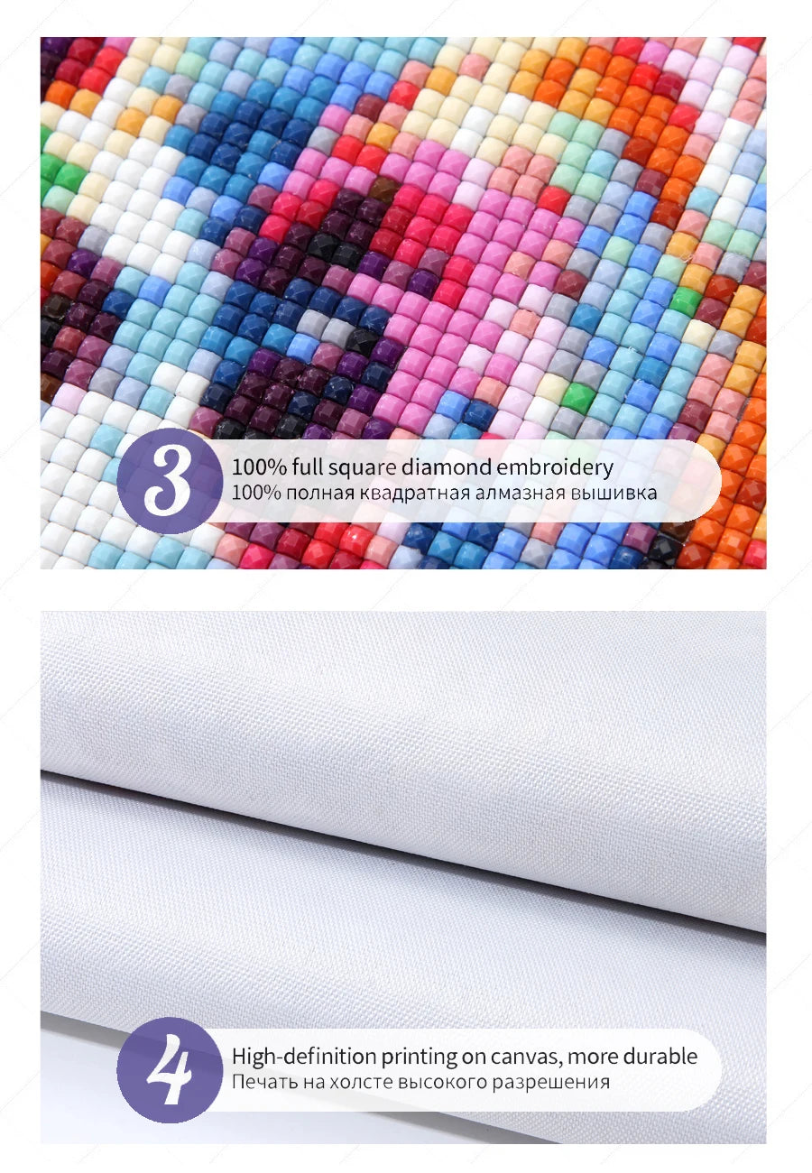 Diy 5D Diamond Art Painting Kit Flower Peony Lotus Dahlia Diamond Embroidery Handmade Mosaic Cross stitch Home Decoration Gifts