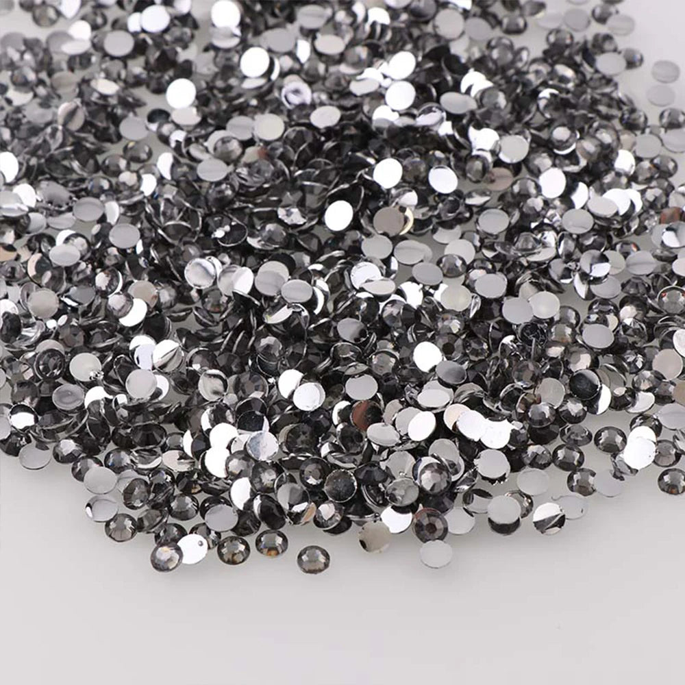1000pcs Non Hot Fix Rhinestones 2/3/4mm Round Resin Flatback Crystal Rhinestone DIY Nail Art Jewelry Garment Decorations Glue On