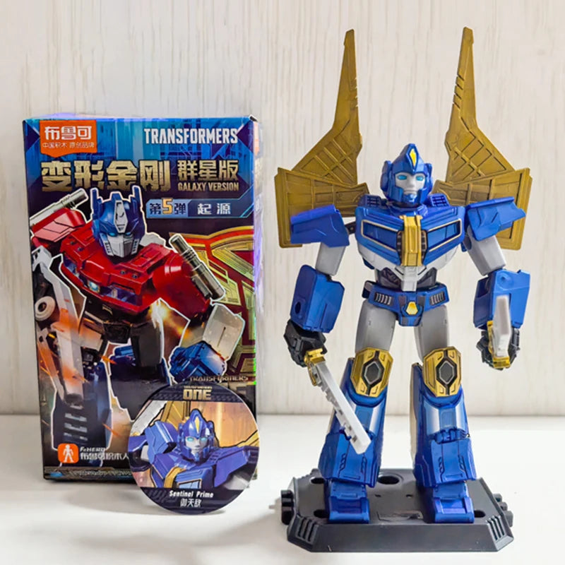 Blokees Transformers One Anime Movies Optimus Prime Bumblebee Starscream Soundwave Shockwave Cartoon Anime Robot Assembled Toy