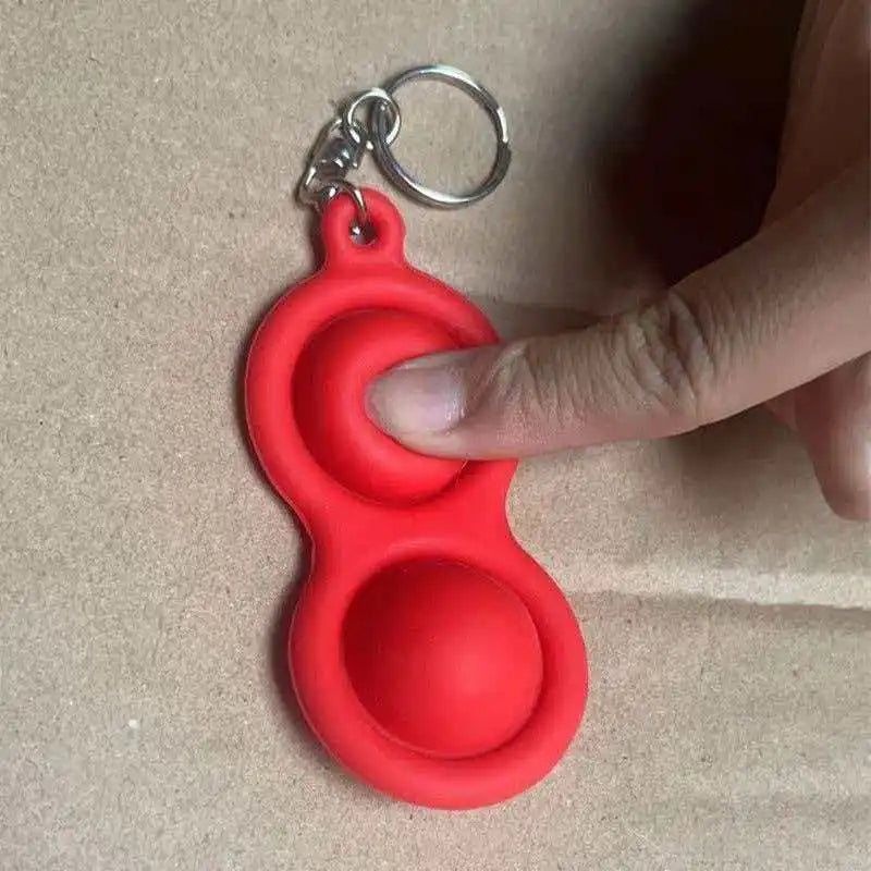 Silicone Push Bubbles Fidget Keychain Backpack Charm Stress Relief Anxiety ADHD Autism Sensory Toys Cool Stuff Kids Boys Girls