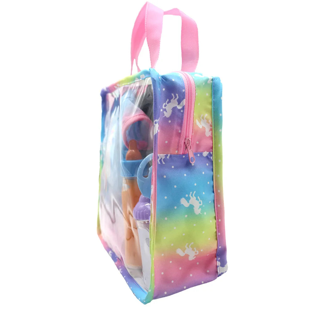 Dolls Out Going Carry Bag Set Children's Handbag+2pcs Diapers+Sleepig Bag 43-45cm Newborn Doll Clothes Accessories Birthday Gift