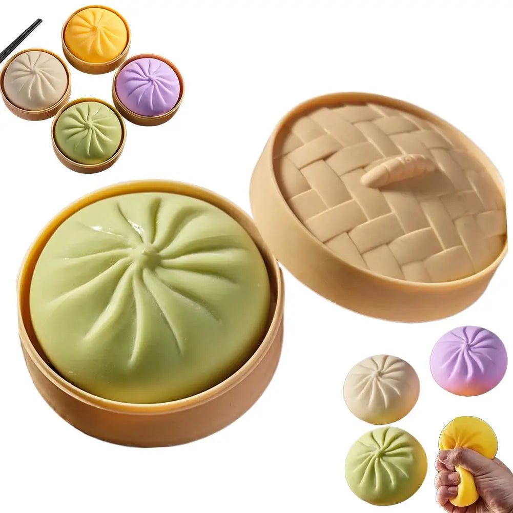 Colorful Dumpling Squishes Stress Balls Reusable Low Rebound Decompression Toys Unique Home Decoration Friend Birthday Gift