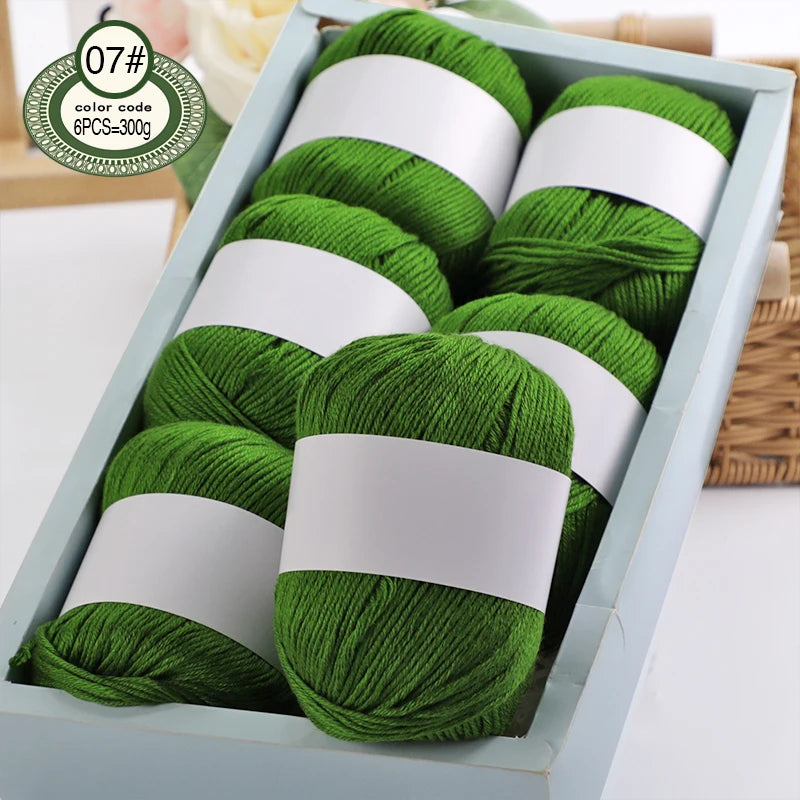 6pcs/Set Luxury Silk Blend Yarn, 50g Each, Soft Knitting Yarn Suitable For Sweaters, Baby Blankets And Scarves, Multiple Colors
