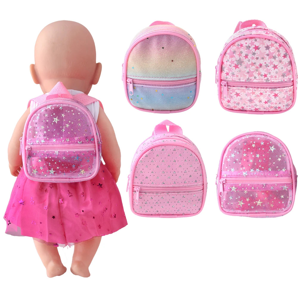 43 cm Baby Doll Cute Backpack Ours & Generation American 18 Inch Girl Doll Children Toys Dolls Accessories Cartoon Schoolbag