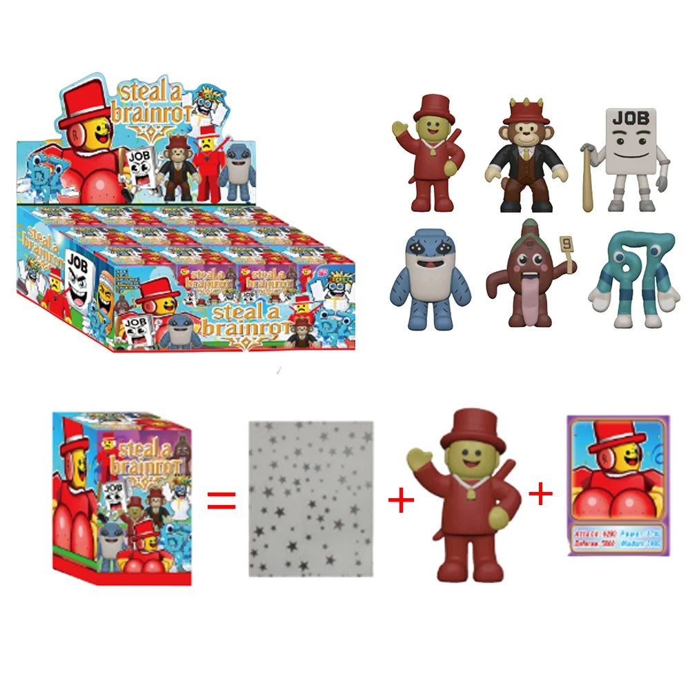 2026 Hot Anime Steal A Brainrot Jandel Doll Vinyl Toy Vinyl Mask Blind Box Ornament Toy Birthday Christmas New Year gifts