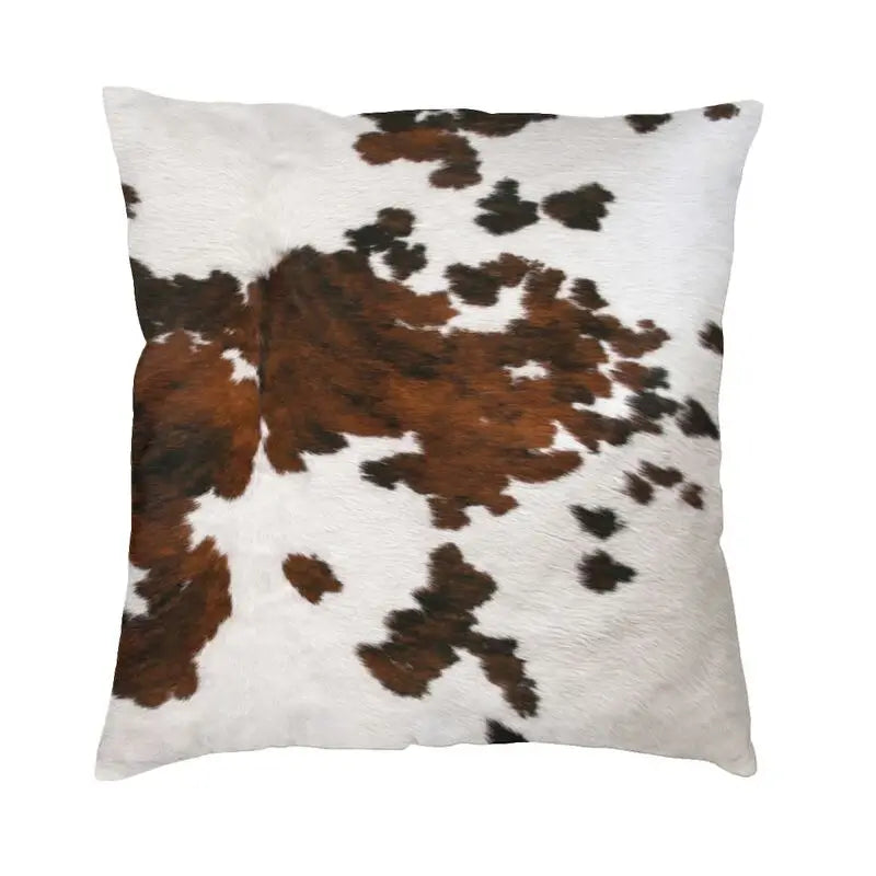 Hot Sale Scottish Highland Cow Cowhide Texture Cushion Cover 3D Print Animal Hide Leather Throw Pillow Case Sofa Car Home Decor