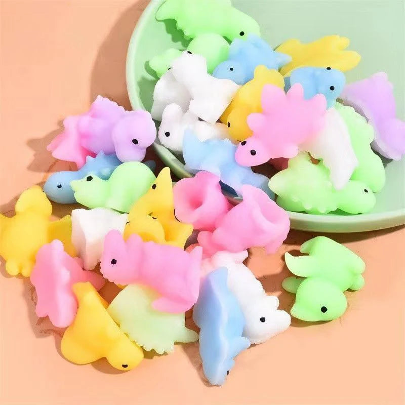 30PCS Mini Kawaii Dinosaur Mochi Squishy Fidget Toys For Kids Party Favors Gifts Regalos Cumpleaños Niños Para Invitados