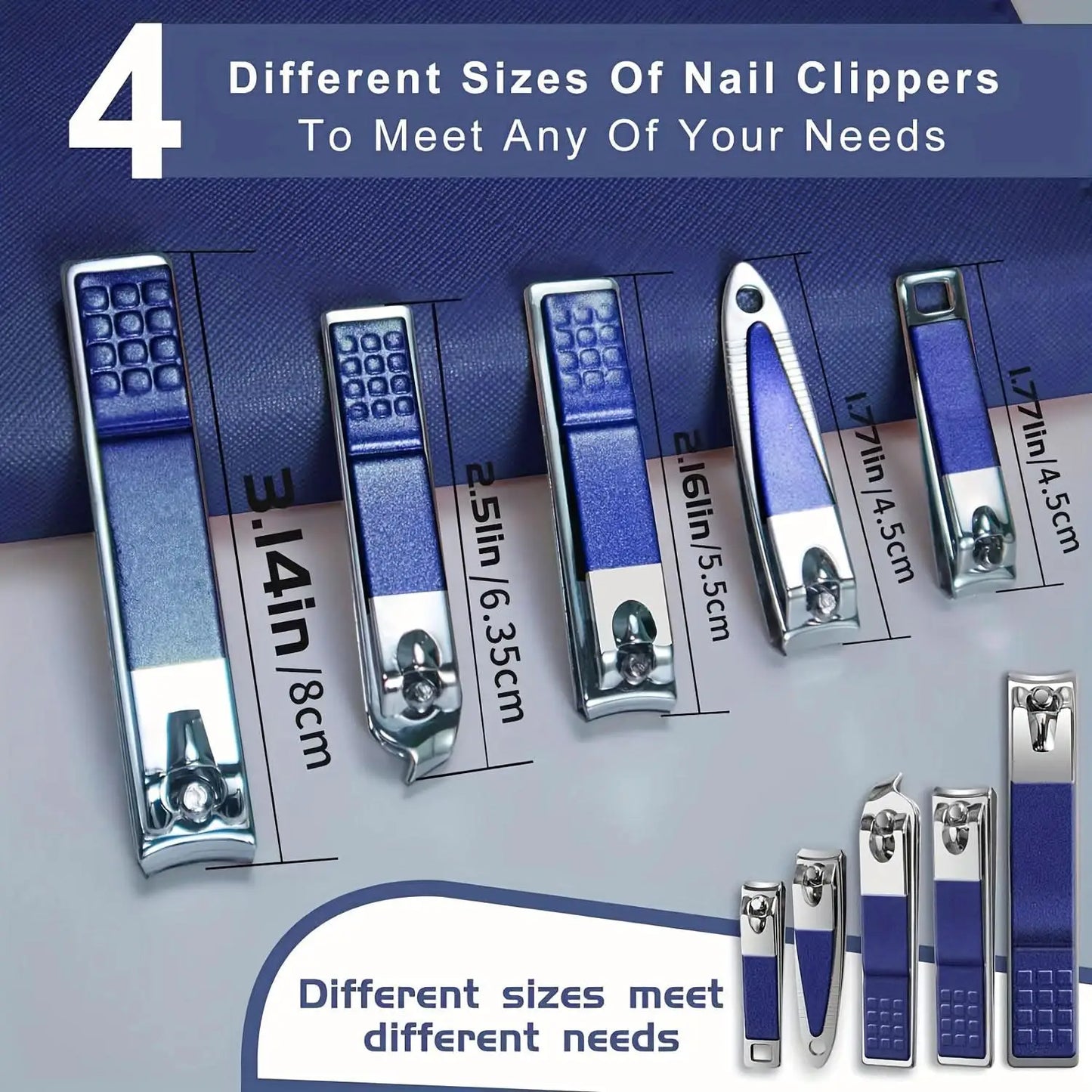 30pcs Manicure Set Portable Stainless Steel Nail Cutter Trimming Tool Beauty Pedicure Kit Finger Care Nail Clipper Scissors Set