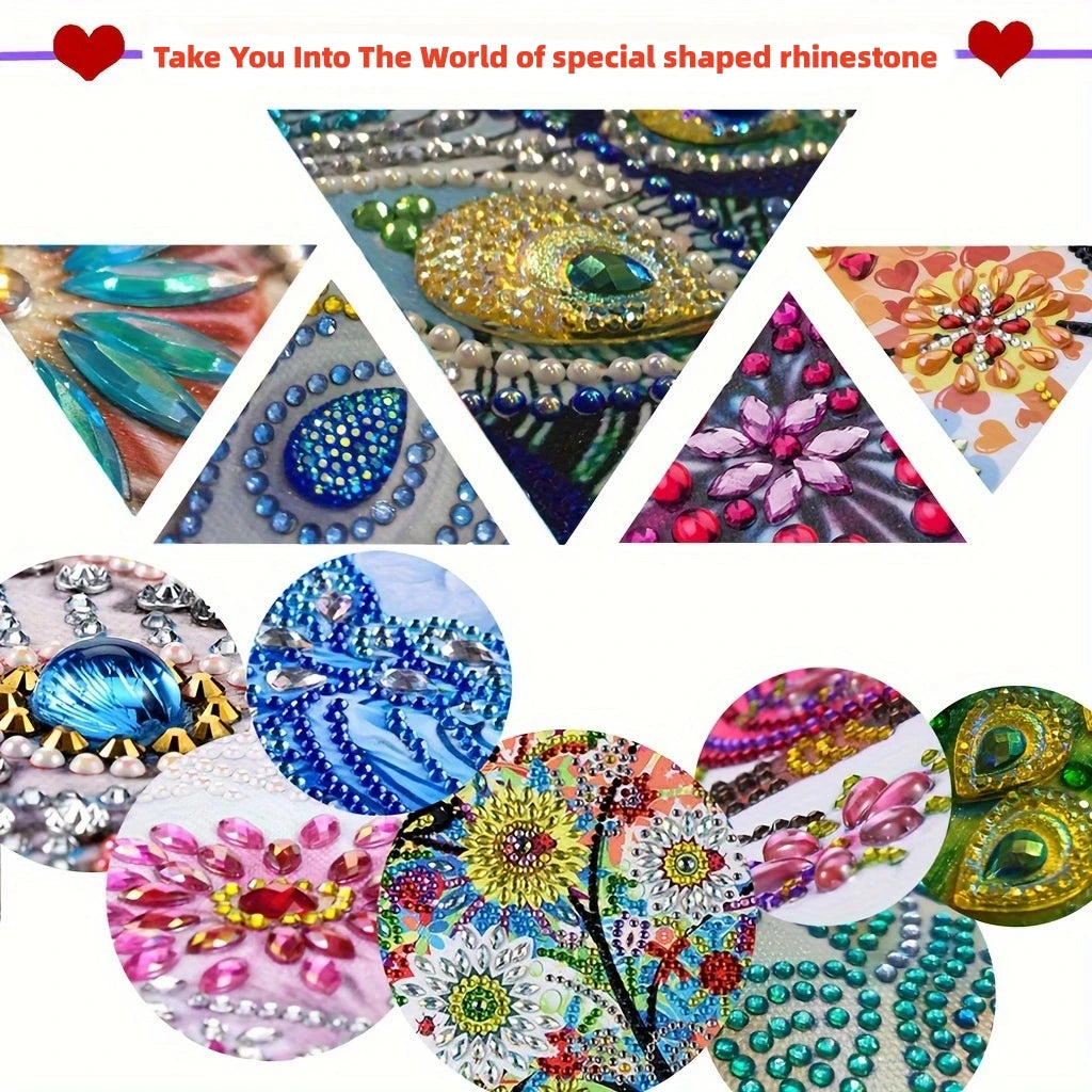 12/6/5 Piece/set DIY Faux Diamond Painting Art Keychain Kit Handmade Mosaic Art Keychain Home Pendant Decorations Party Supplies