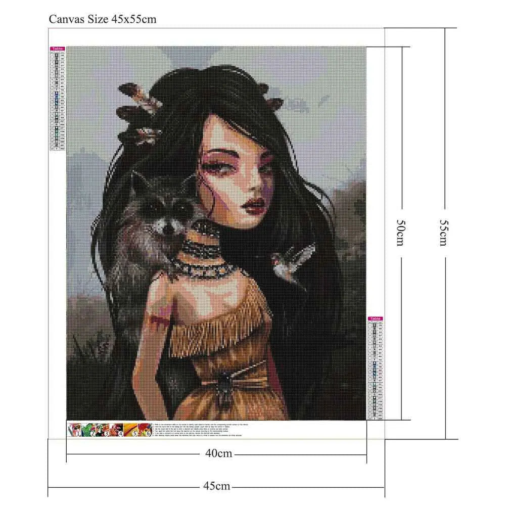 5D Diamond Painting Goth Girls Wonderland Collection Bizarre Art Full Square Diamond Embroidery Cross Stitch Diamond Mosaic Kit