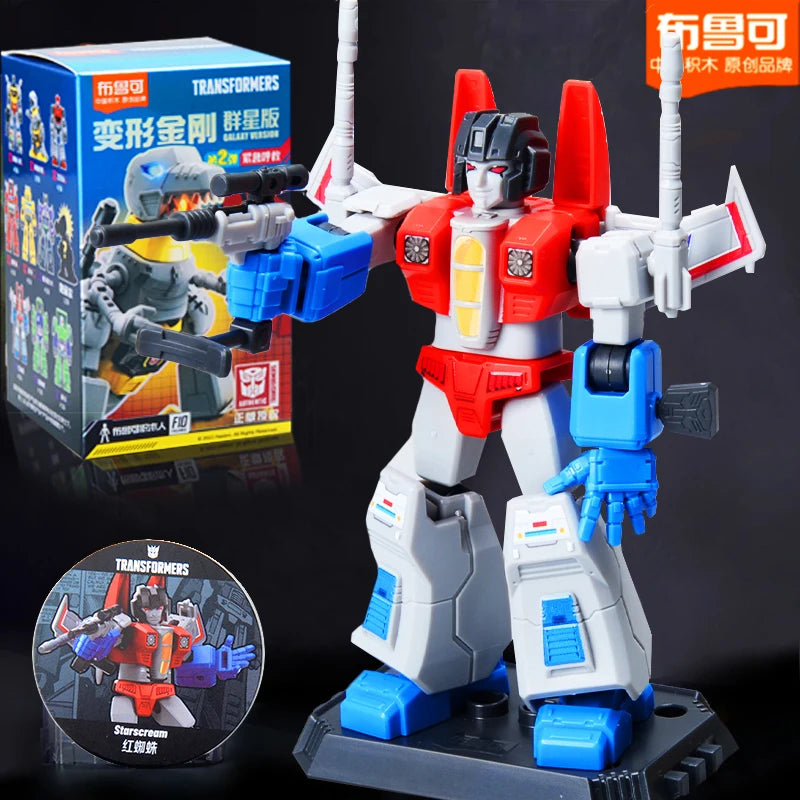 Blokees Transformers One Anime Movies Optimus Prime Bumblebee Starscream Soundwave Shockwave Cartoon Anime Robot Assembled Toy
