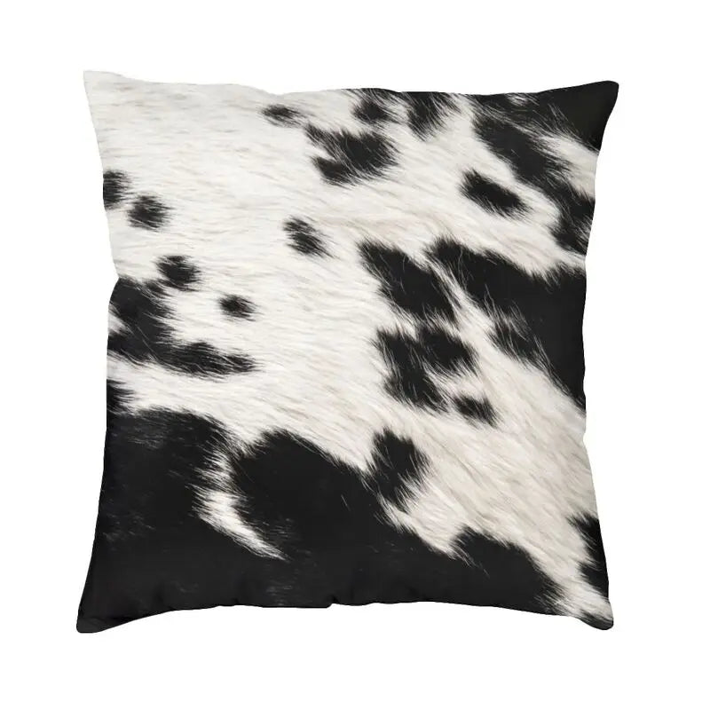Hot Sale Scottish Highland Cow Cowhide Texture Cushion Cover 3D Print Animal Hide Leather Throw Pillow Case Sofa Car Home Decor