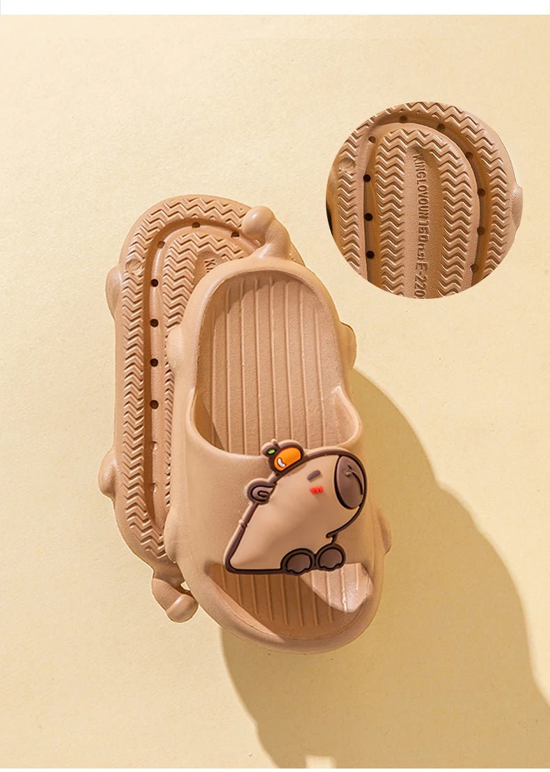Capybara Children's Toddler Slides Light Weight And Wear Resistance House Slippers For Boys Girls Outdoor Casual Footwear Summer