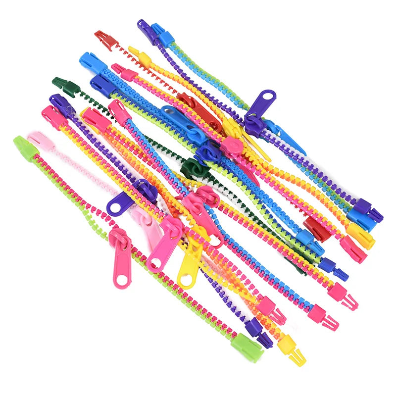12/24Pcs Antistress Zipper Bracelets Sensory Fidget Toy Kids Birthday Party Favors Goodie Pinata Filler Wedding Gift for Guests