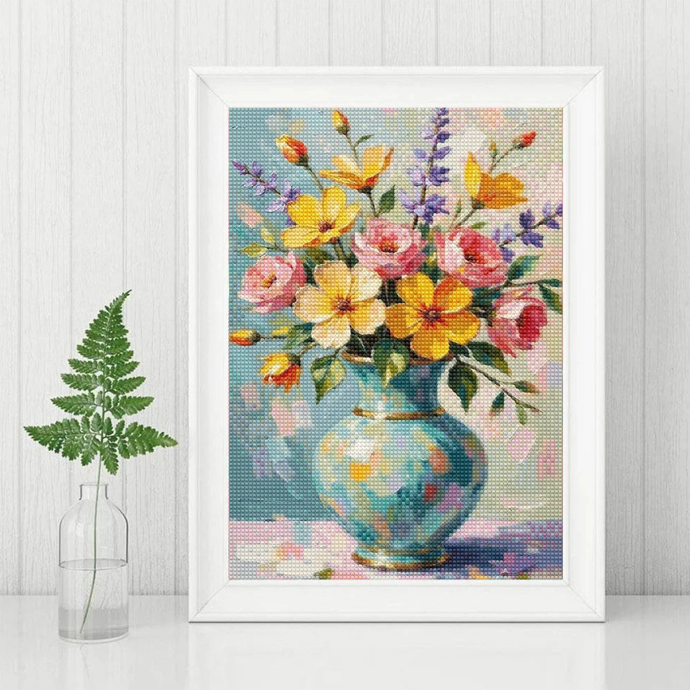 5D Diamond Painting Bouquet in Cup Color Flower Art Full Diamond Mosaic Cross Stitch DIY Modern Home Decor New Arrivals 2025