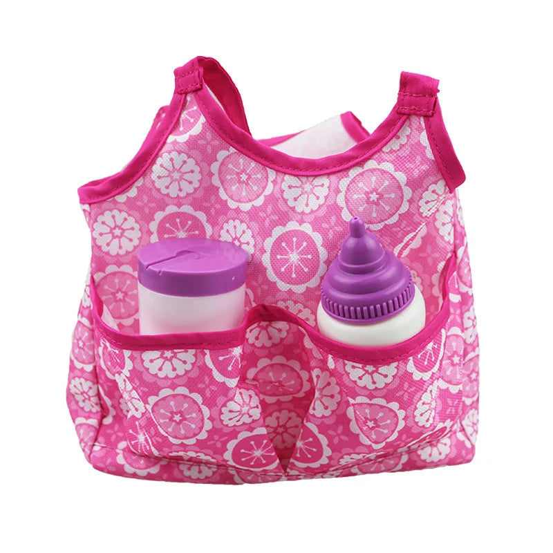 Doll accessories for 15-17inch new born doll backpack seat towel blanket Toy diaper Panties bag