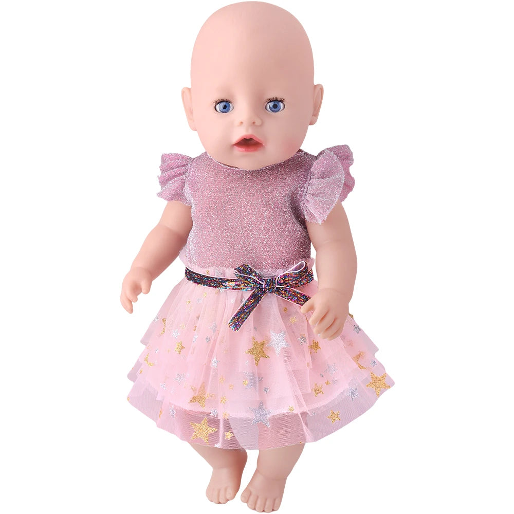 Cute Princess Tutu Skirt American 18 Inch Girl Doll Tulle Dress Children Toys Ours & Generation Dolls Cute Skirt Accessories