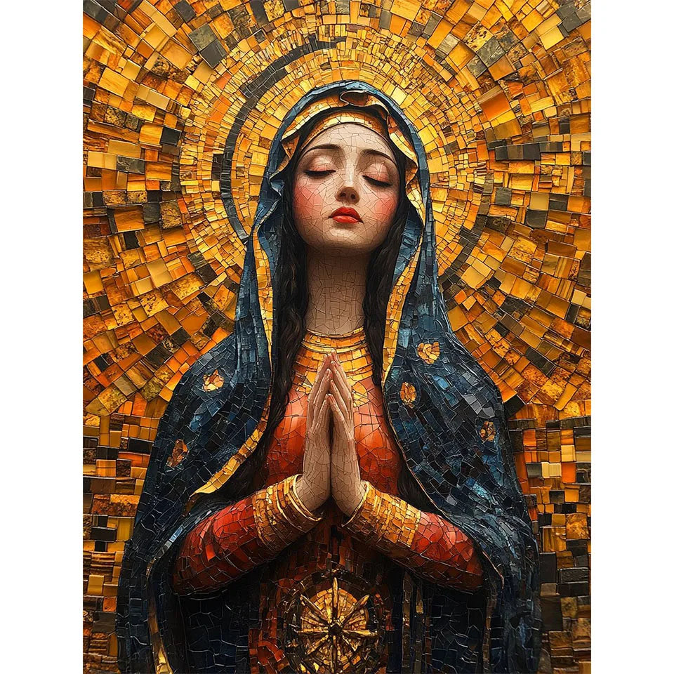 5D Diamond Painting art kit Religious Embroidery Mosaic Madonna DIY Full square Cross Stitch Handmade gift for Home wall Decor