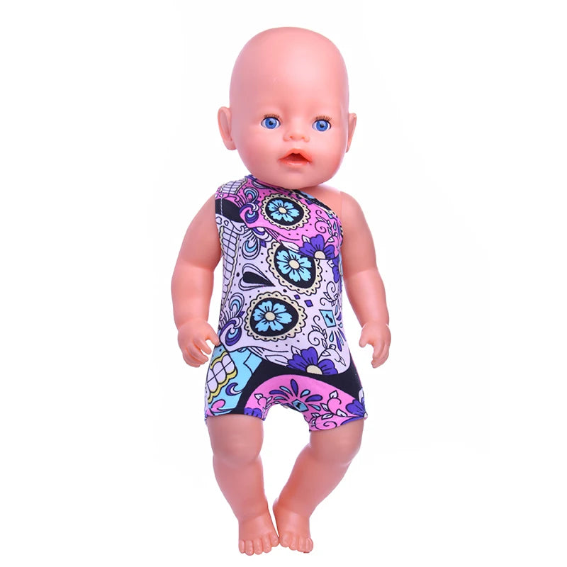 Multi-style Doll Swimsuit Cute Seaside Outfit For 43CM Baby Doll&18Inch American Doll Accessories,Our Generation Girl Gifts Toys