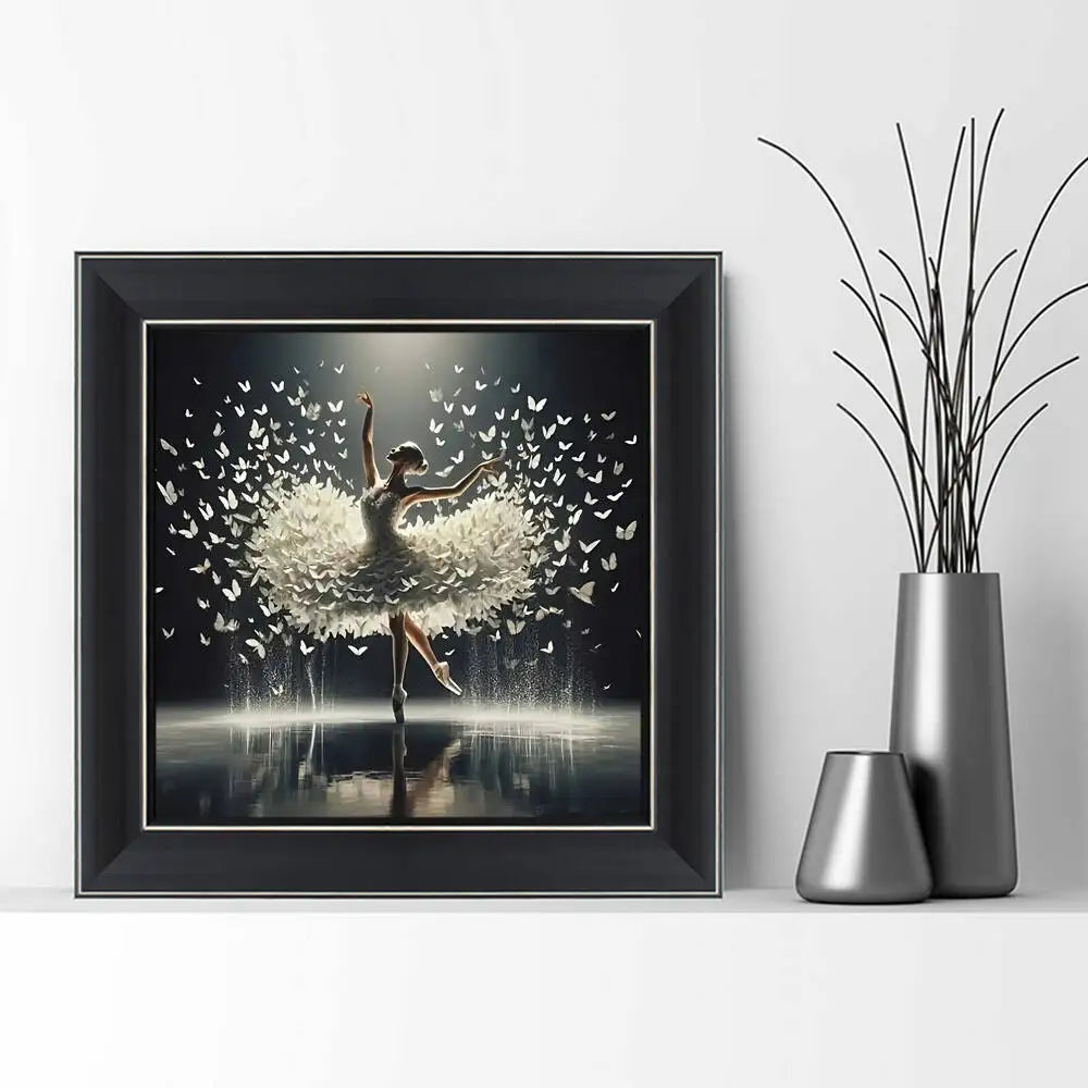 EverShine DIY 5D Diamond Mosaic Ballet Girl Full Drill Embroidery Butterfly Diamond Art Painting Kit Portrait Handicrafts Gift