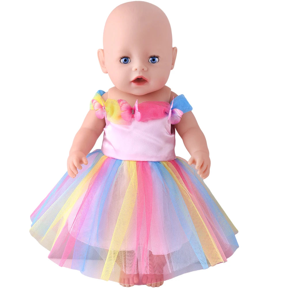 Cute Princess Tutu Skirt American 18 Inch Girl Doll Tulle Dress Children Toys Ours & Generation Dolls Cute Skirt Accessories