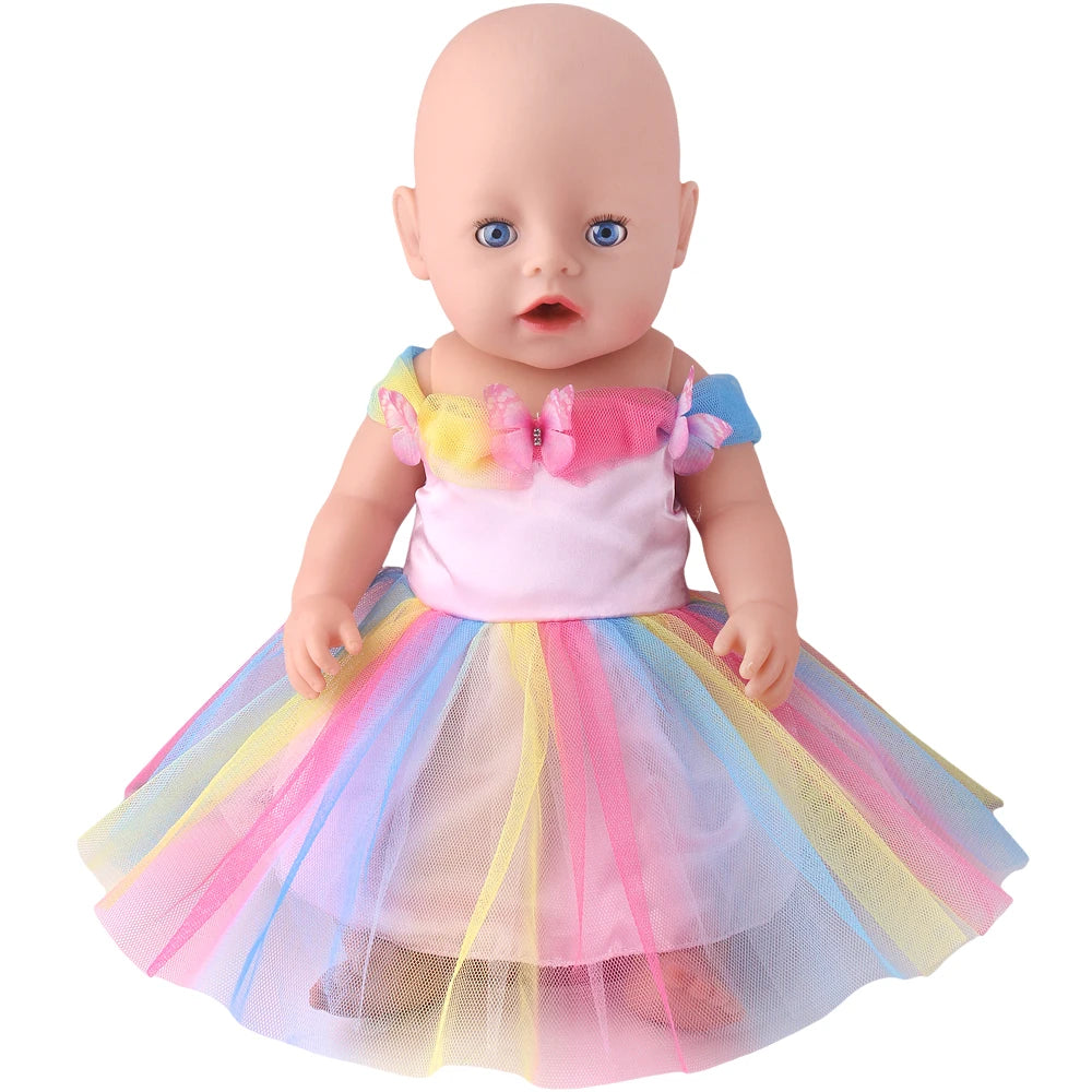 Cute Princess Tutu Skirt American 18 Inch Girl Doll Tulle Dress Children Toys Ours & Generation Dolls Cute Skirt Accessories