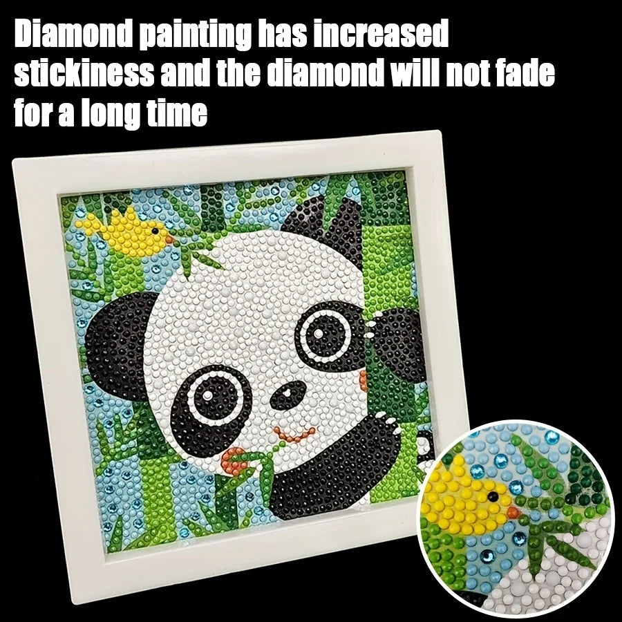 PandaCartoon Full Diamond Mosaic 5D DIY Cross Stitch Kits Diamond Art Home Decor with Frame