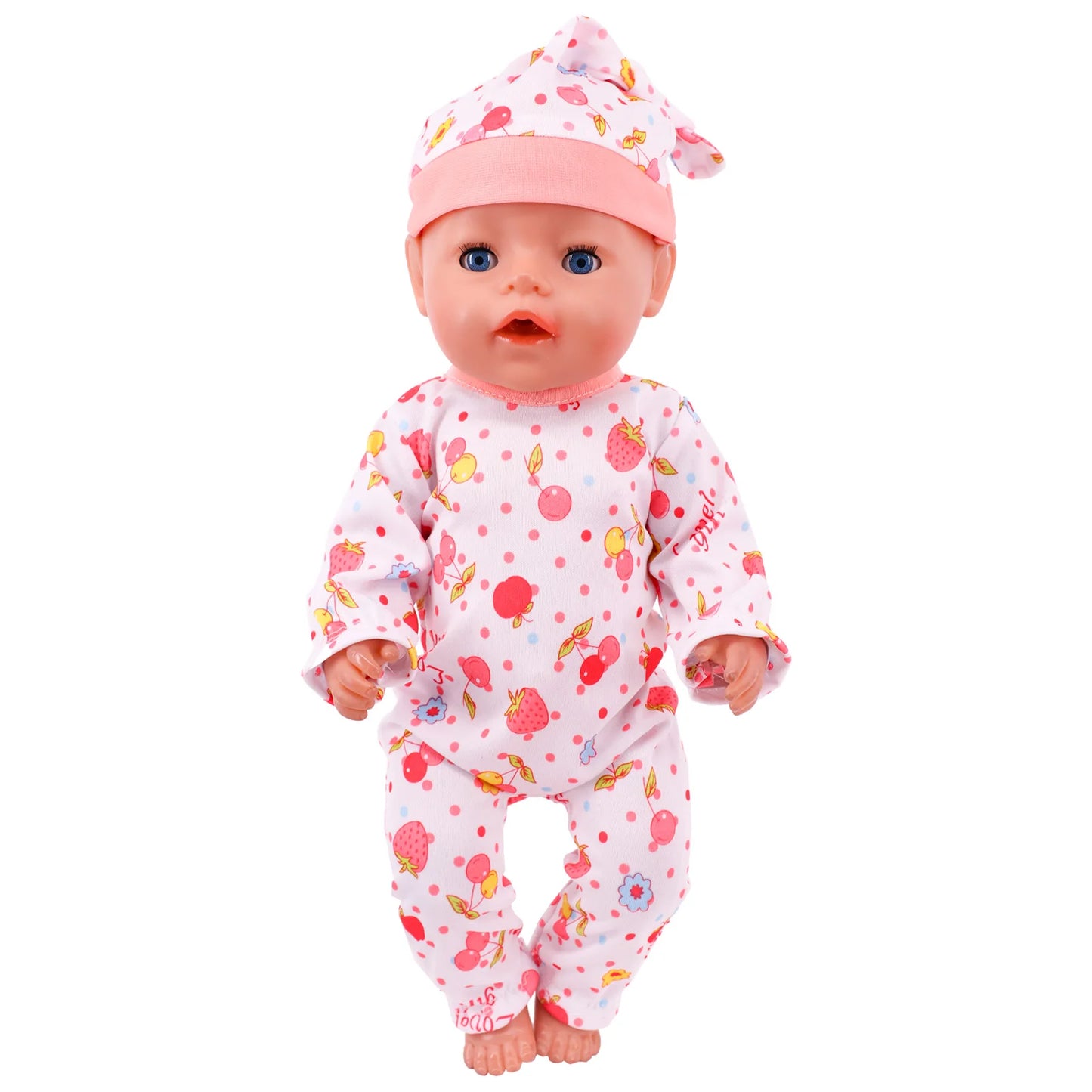 Pink Doll Clothes Pajamas Sleeping Bag/Shoes/Suitcase For 18Inch American Doll Girls 43Cm Reborn Baby Dolls Accessories Kids Toy